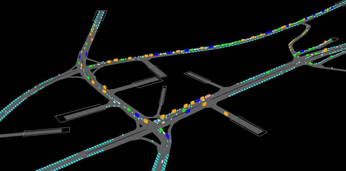 Existing condition simulation with a traffic model