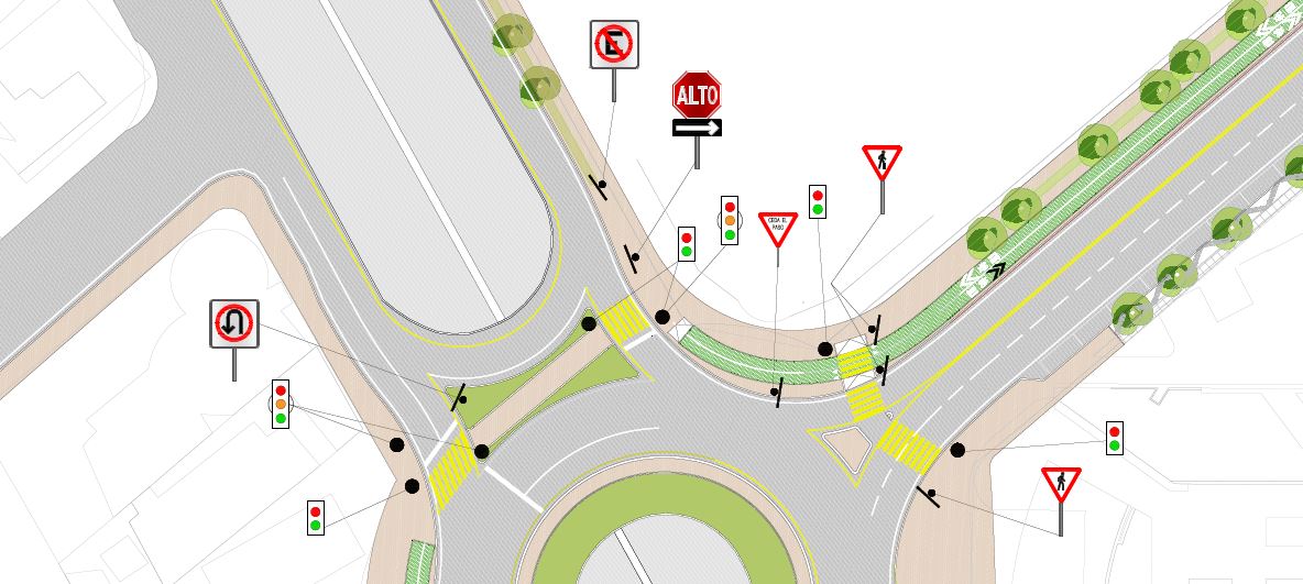 Road design and traffic signage study