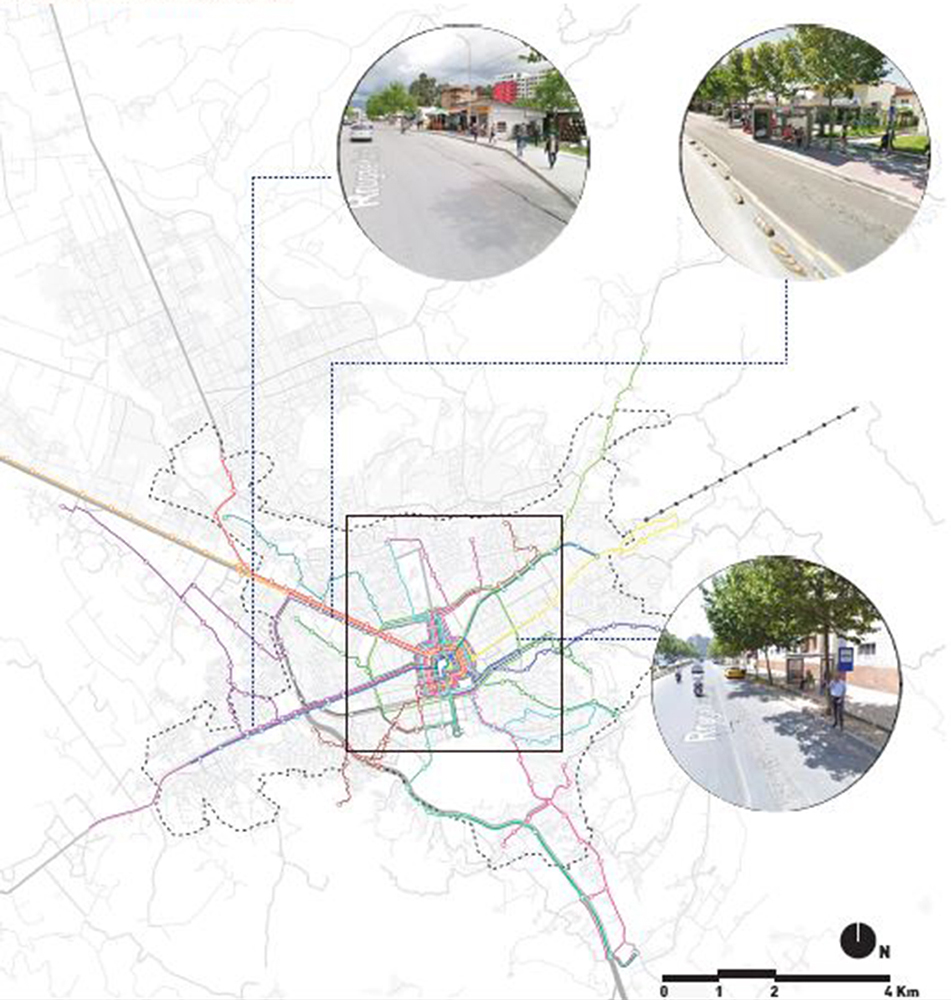 Analisi delle linee urbane esistenti che servono Tirana