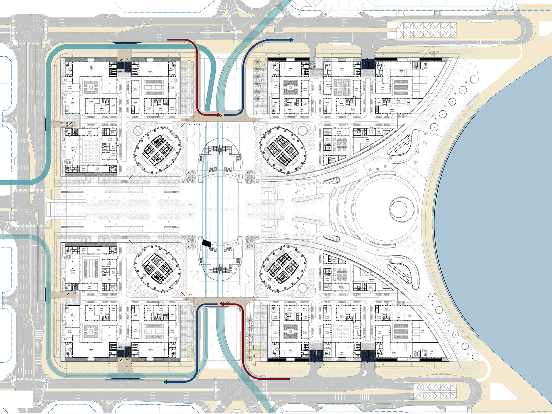 Plan of Plaza level