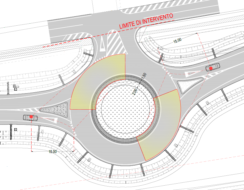 Visibility study and control of the new roundabout