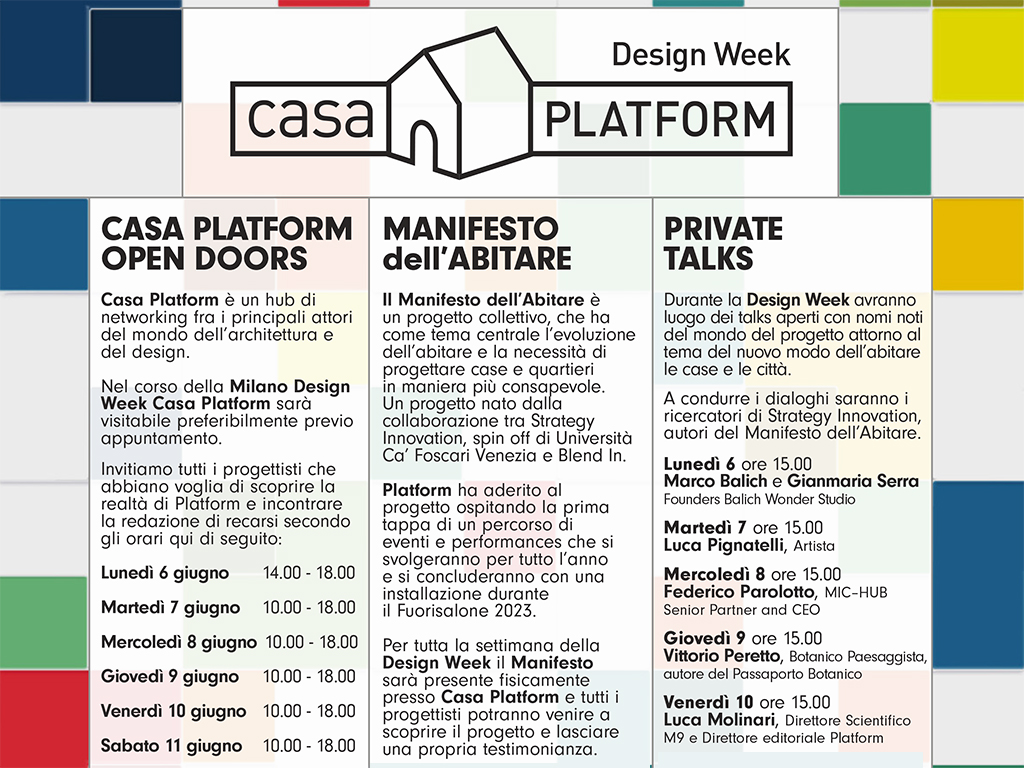 Featured image of  MIC-HUB ospite di Casa Platform, Milano Design Week