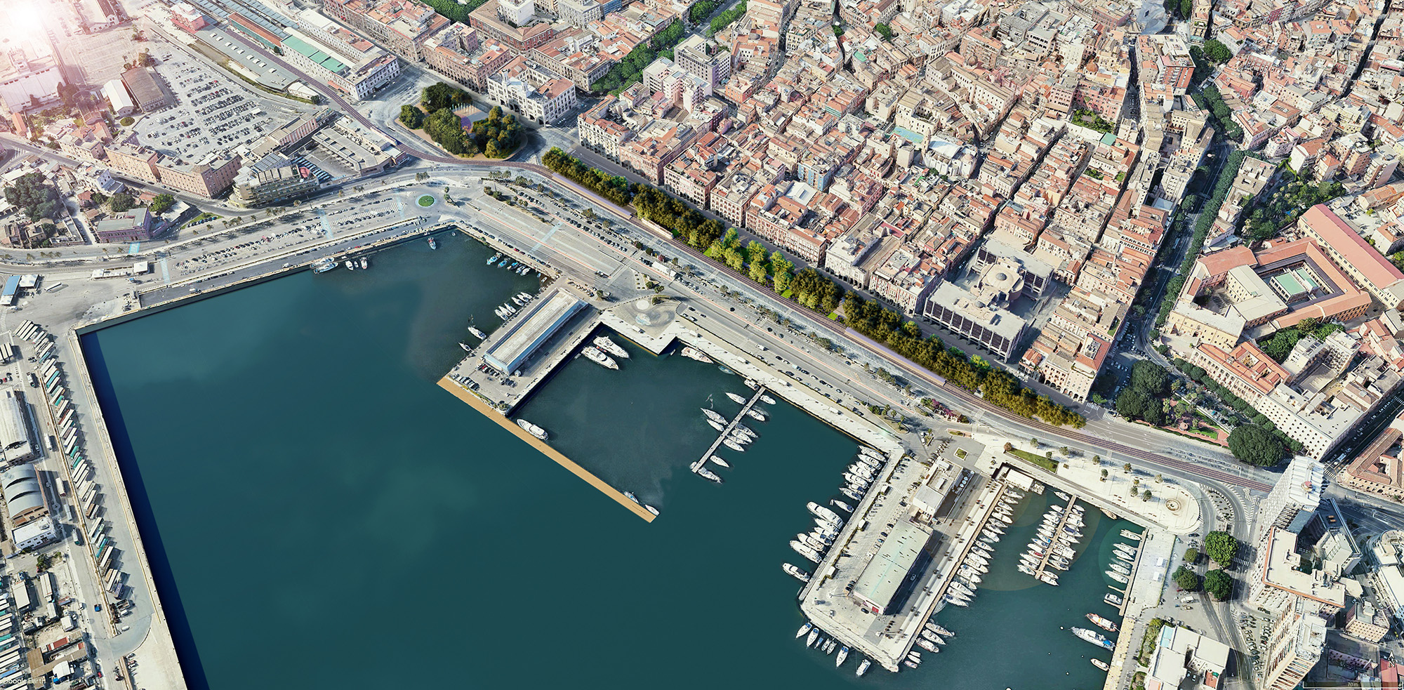 A green promenade for the waterfront of Cagliari
