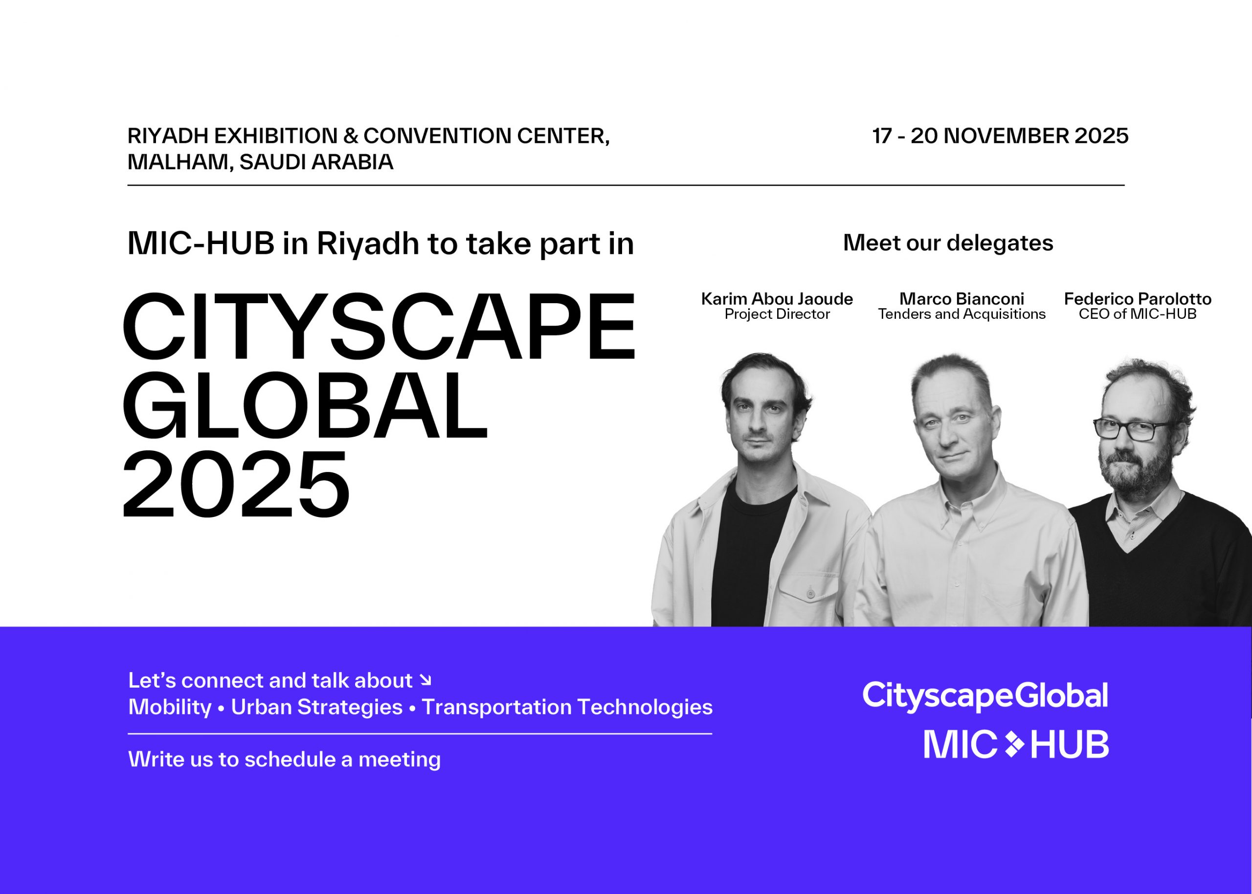 Featured image of MIC-HUB partecipa a Cityscape Global 2025