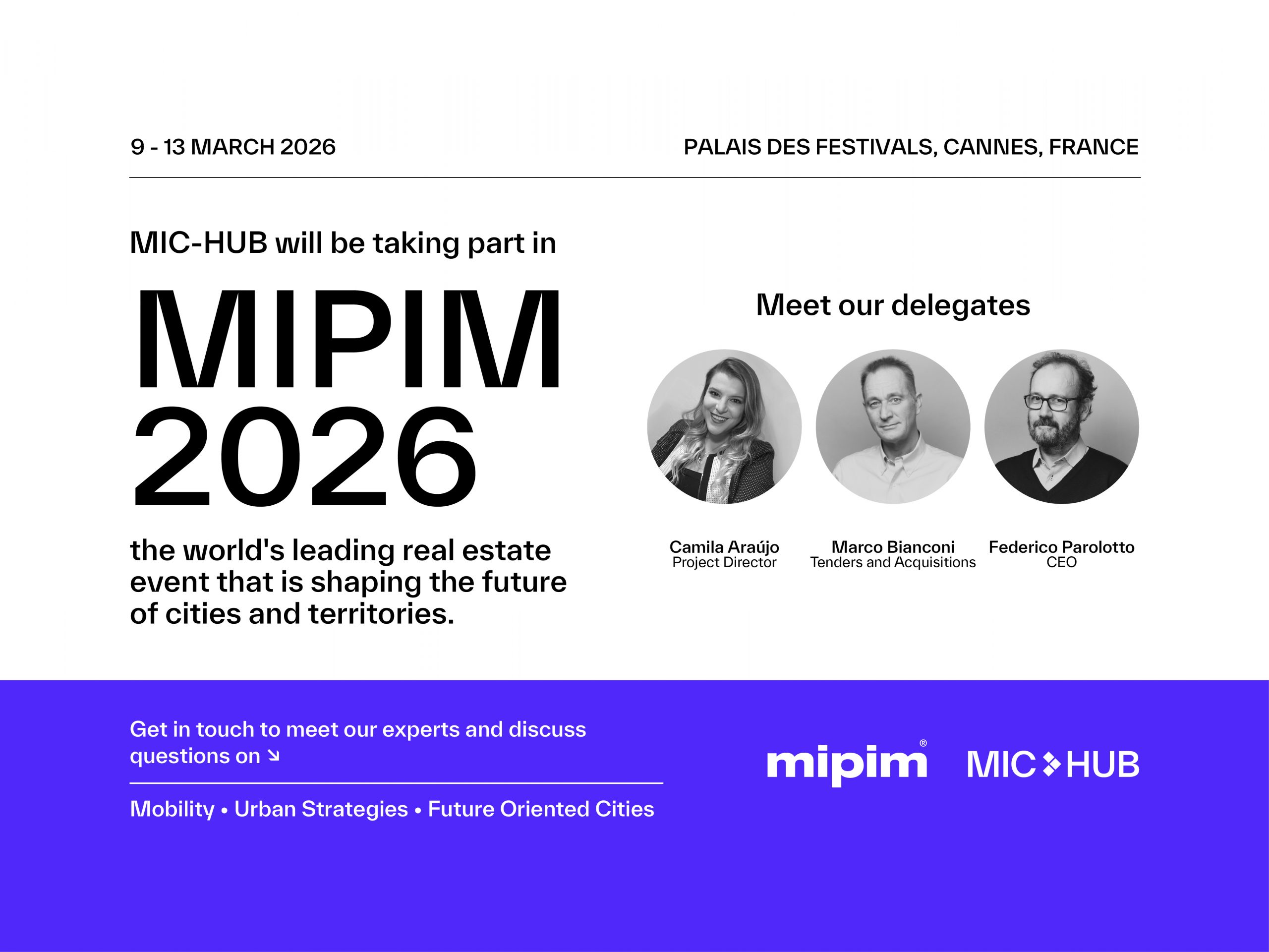 Featured image of  MIC-HUB at MIPIM 2026