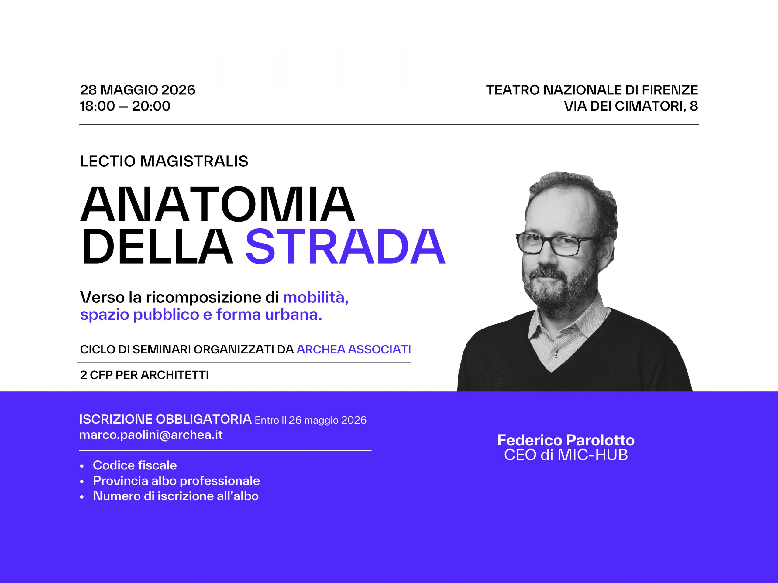 Featured image of  Lectio Magistralis al Teatro Nazionale di Firenze